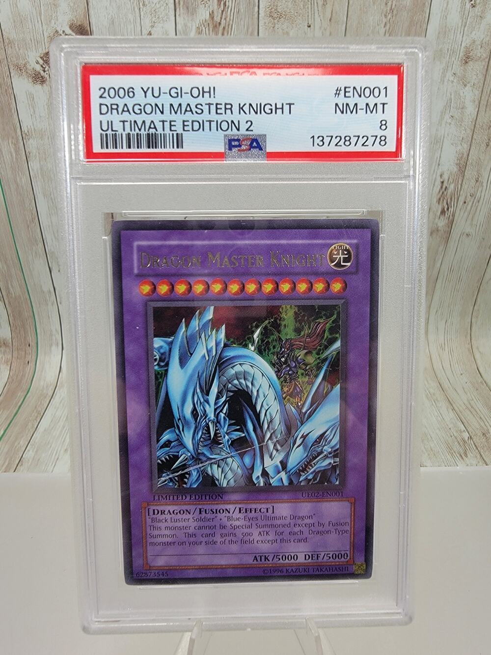 Yu-Gi-Oh! Dragon Master Knight Ultimate Edition 2 #UE02-EN001 Ultra Rare PSA 8